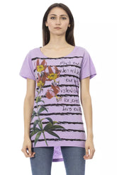 Trussardi Action Purple Cotton Women T-Shirt -   -  Trussardi Action.