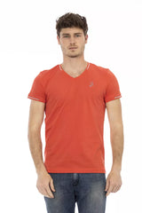 Trussardi Action Orange Cotton Men T-Shirt - - Trussardi Action.