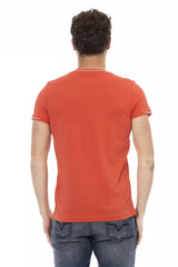 Trussardi Action Orange Cotton Men T-Shirt - - Trussardi Action.