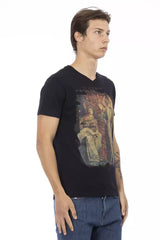 Trussardi Action Black Cotton Men T-Shirt - - Trussardi Action.