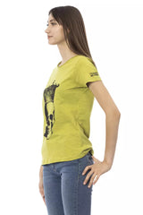 Trussardi Action Green Cotton Women T-Shirt -   -  Trussardi Action.
