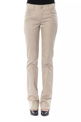 BYBLOS Beige Cotton Women Pant - - BYBLOS.