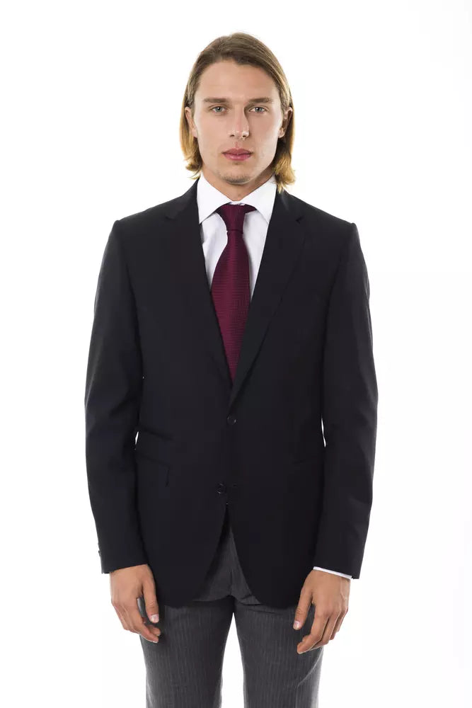Uominitaliani Black Wool Men's Blazer -   -  Uominitaliani.