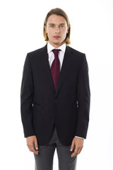Uominitaliani Black Wool Men's Blazer -   -  Uominitaliani.