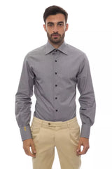 Billionaire Italian Couture Black Cotton Men Shirt -   -  Billionaire Italian Couture.