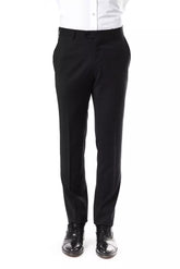 Uominitaliani Gray Wool Mens Suit Pant -   -  Uominitaliani.