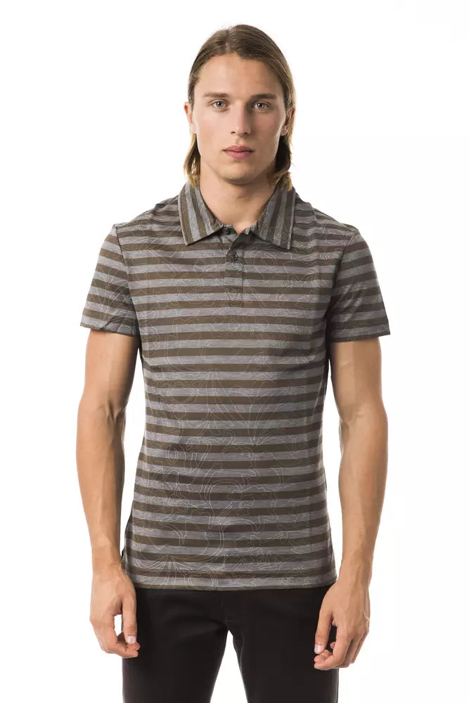 BYBLOS Gray Cotton Men Polo Shirt - - BYBLOS.