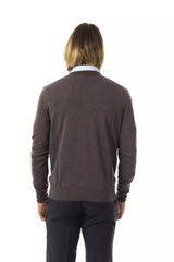 Uominitaliani Gray Merino Wool Men Sweater -   -  Uominitaliani.