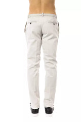 Uominitaliani Gray Cotton Men Pant -   -  Uominitaliani.