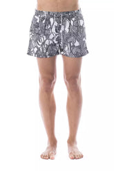 Roberto Cavalli Sport Black Polyester Men's Swim Trunk -   -  Roberto Cavalli Sport.