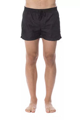 Roberto Cavalli Sport Black Polyester Men's Swim Trunk -   -  Roberto Cavalli Sport.