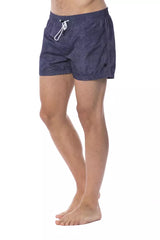 Roberto Cavalli Sport Blue Polyester Men's Swim Trunk -   -  Roberto Cavalli Sport.