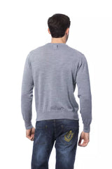 Billionaire Italian Couture Gray Merino Wool Men Sweater -   -  Billionaire Italian Couture.