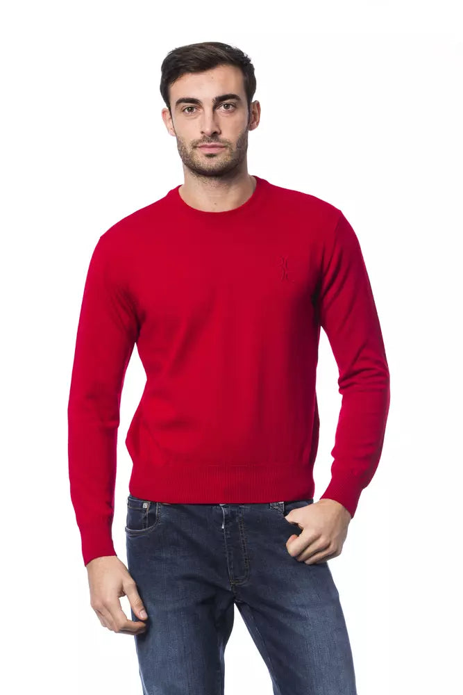Billionaire Italian Couture Red Merino Wool Men Sweater -   -  Billionaire Italian Couture.