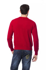 Billionaire Italian Couture Red Merino Wool Men Sweater -   -  Billionaire Italian Couture.