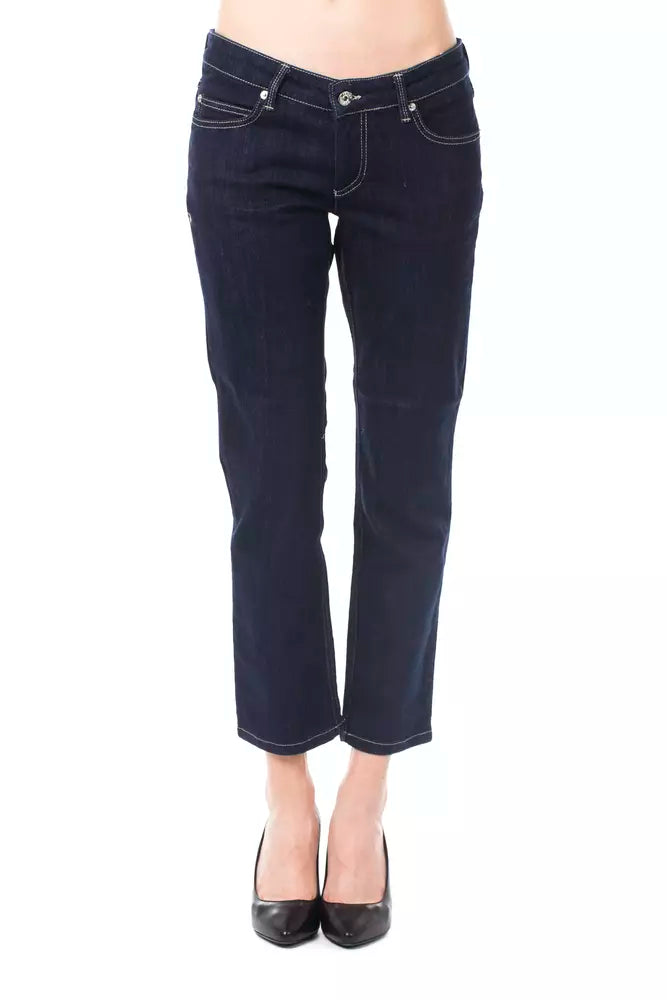 Ungaro Fever Blue Cotton Women Capri Jean - - Ungaro Fever.