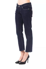 Ungaro Fever Blue Cotton Women Capri Jean - - Ungaro Fever.