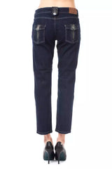 Ungaro Fever Blue Cotton Women Capri Jean - - Ungaro Fever.