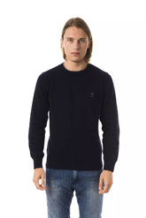 Uominitaliani Blue Wool Men Sweater -   -  Uominitaliani.