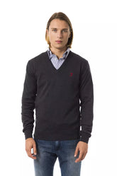 Uominitaliani Gray Merino Wool Men Sweater -   -  Uominitaliani.