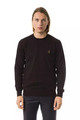 Uominitaliani Brown Merino Wool Men Sweater -   -  Uominitaliani.