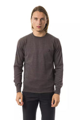 Uominitaliani Gray Merino Wool Men Sweater -   -  Uominitaliani.