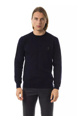 Uominitaliani Blue Merino Wool Men's Sweater -   -  Uominitaliani.