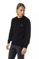 Uominitaliani Black Merino Wool Men Sweater -   -  Uominitaliani.