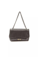 Pompei Donatella Gray Leather Women Crossbody Bag -  Luxury Cross Body Bag for Women -  Pompei Donatella.