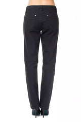 Ungaro Fever Blue Cotton Women Pant - - Ungaro Fever.