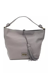Pompei Donatella Gray Leather Women Shoulder Bag -  Luxury Shoulder Bag for Women -  Pompei Donatella.
