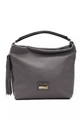 Pompei Donatella Gray Leather Women Shoulder Bag -  Luxury Shoulder Bag for Women -  Pompei Donatella.