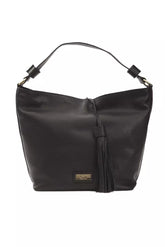 Pompei Donatella Black Leather Women Shoulder Bag -  Luxury Shoulder Bag for Women -  Pompei Donatella.