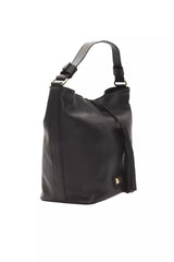 Pompei Donatella Black Leather Women Shoulder Bag -  Luxury Shoulder Bag for Women -  Pompei Donatella.