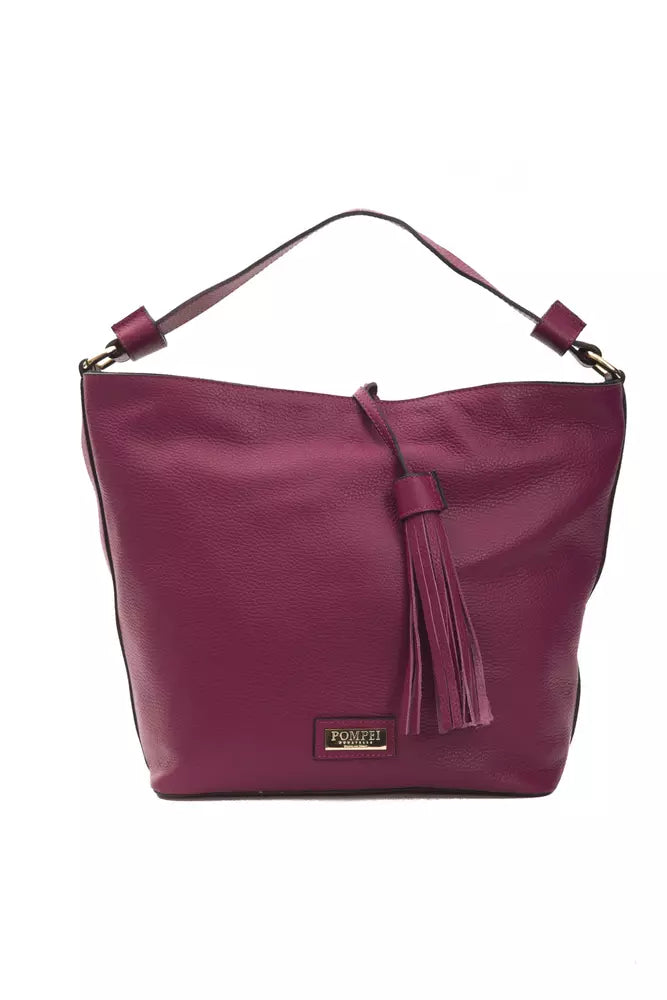 Pompei Donatella Burgundy Leather Women Shoulder Bag -  Luxury Shoulder Bag for Women -  Pompei Donatella.
