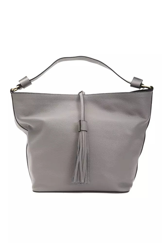 Pompei Donatella Gray Leather Women Shoulder Bag -  Luxury Shoulder Bag for Women -  Pompei Donatella. Pompei Donatella Gray Leather Women Shoulder Bag -  Luxury Shoulder Bag for Women -  Pompei Donatella.