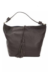 Pompei Donatella Brown Leather Women Shoulder Bag -  Luxury Shoulder Bag for Women -  Pompei Donatella.