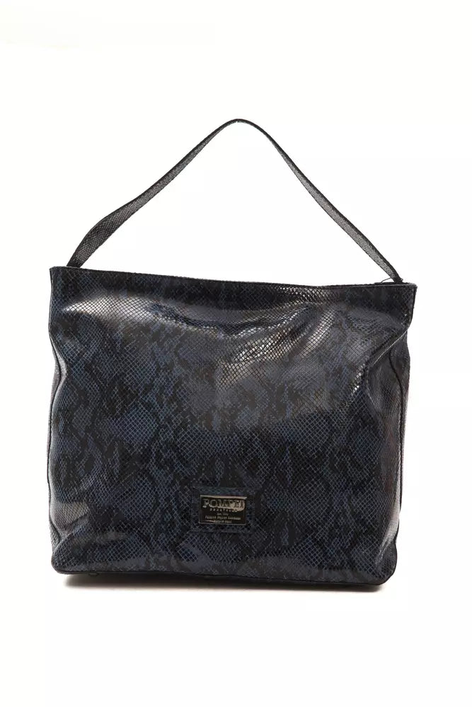 Pompei Donatella Blue Leather Women Shoulder Bag -  Luxury Shoulder Bag for Women -  Pompei Donatella.