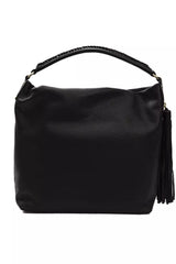 Pompei Donatella Black Leather Women Shoulder Bag -  Luxury Shoulder Bag for Women -  Pompei Donatella.
