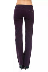 Ungaro Fever Purple Cotton Women Pants - - Ungaro Fever.