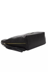 Pompei Donatella Black Leather Women Shoulder Bag -  Luxury Shoulder Bag for Women -  Pompei Donatella.