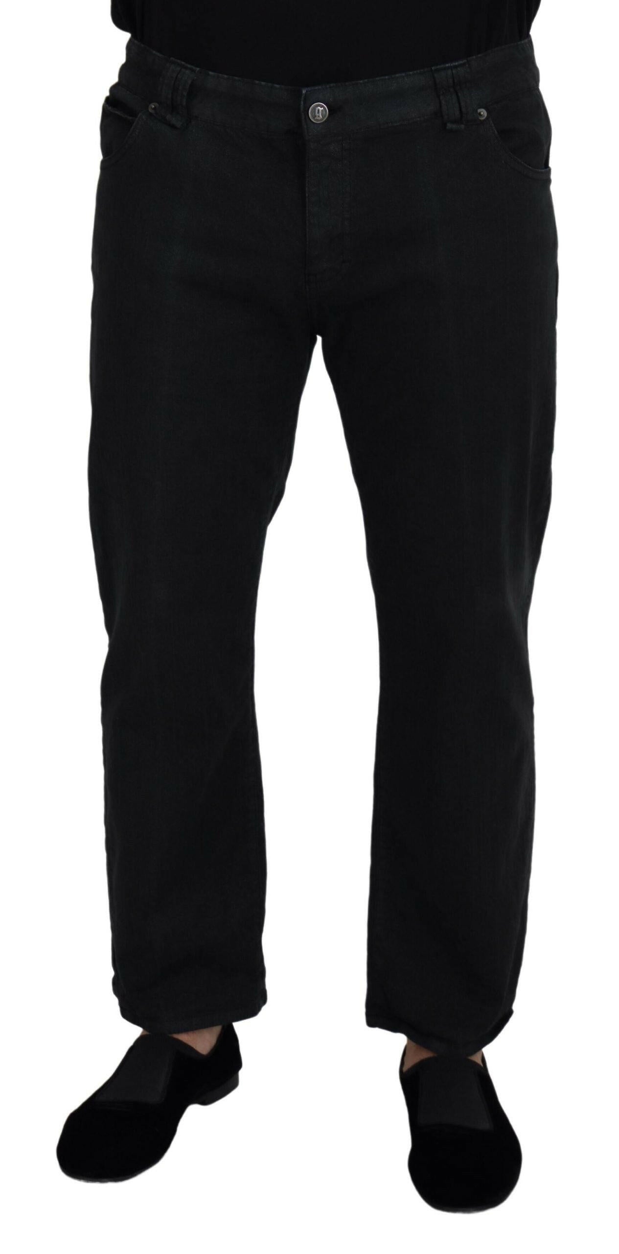 John Galliano Black Cotton Back Buckle Casual Denim Jeans -   -  John Galliano.