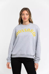 Trussardi Gray Cotton Women Sweatshirt -   -  Trussardi.