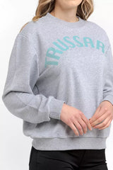 Trussardi Gray Cotton Women Sweatshirt -   -  Trussardi.