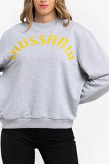 Trussardi Gray Cotton Women Sweatshirt -   -  Trussardi.