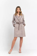Trussardi Beige Cotton Women Coat -   -  Trussardi.