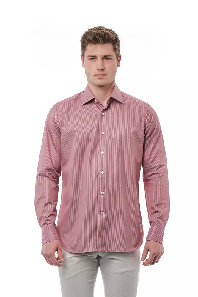 Bagutta Red Cotton Men Shirt - - Bagutta.
