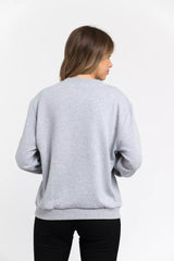 Trussardi Gray Cotton Women Sweatshirt -   -  Trussardi.