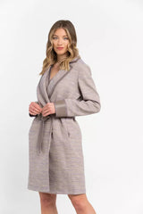 Trussardi Beige Cotton Women Coat -   -  Trussardi.