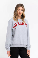 Trussardi Gray Cotton Women Sweatshirt -   -  Trussardi.